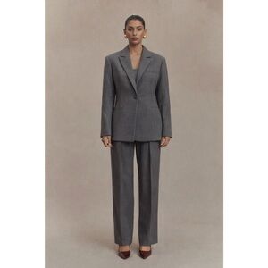 Meshki | Charcoal Single Button Blazer ~ Medium